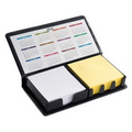 Ultra Notes PVC Black Cover w/ Yellow Sticky Notes & Note pad